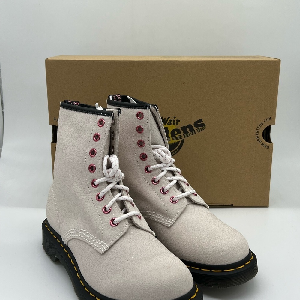 Dr. Martens Women's 1460 Bejeweled Lace-Up Boots - White NWB - Picture 2 of 10